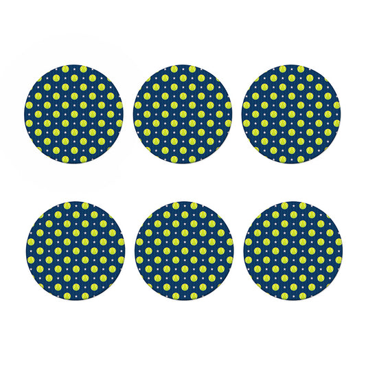 Tennis Sport Pattern Print Coaster Set