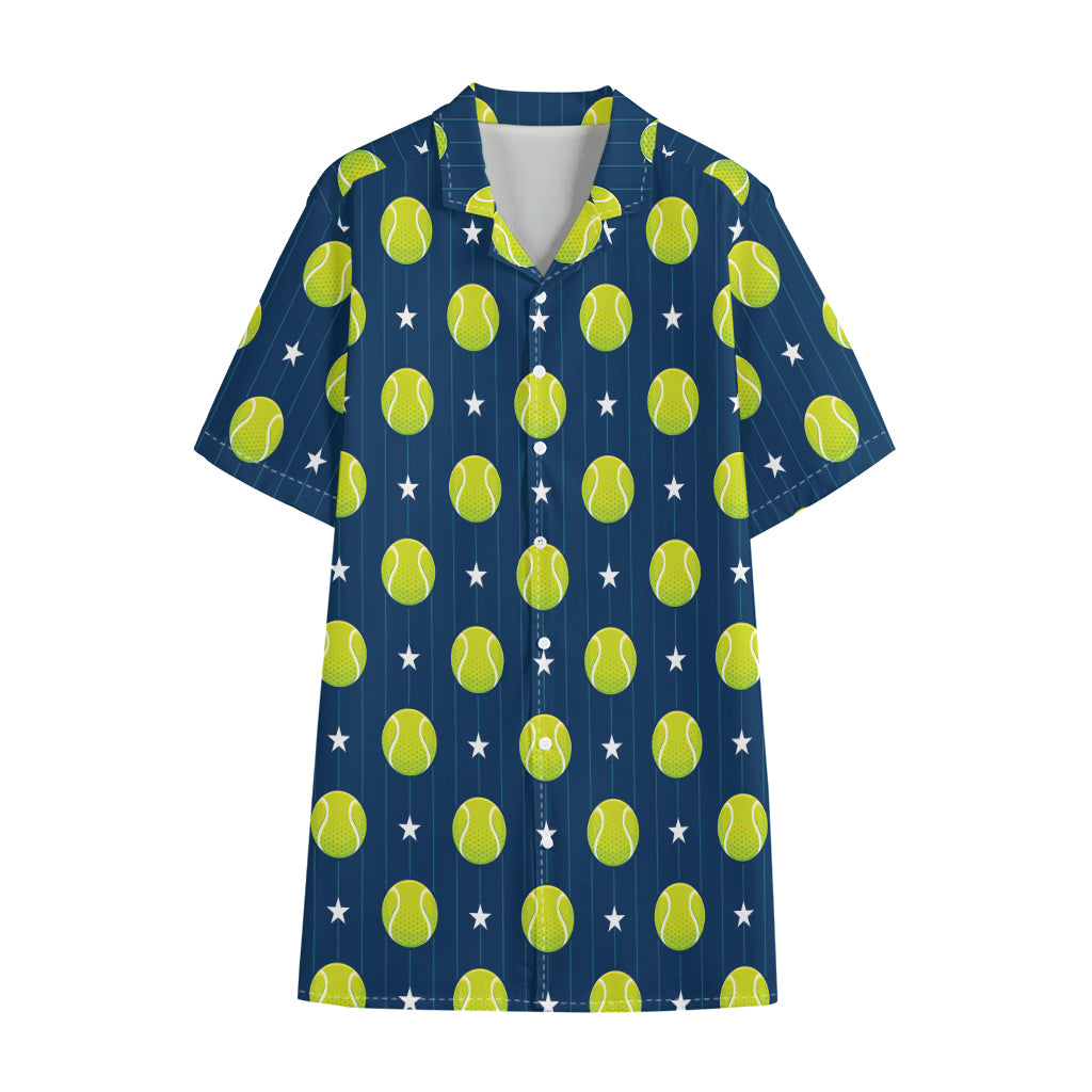 Tennis Sport Pattern Print Cotton Hawaiian Shirt