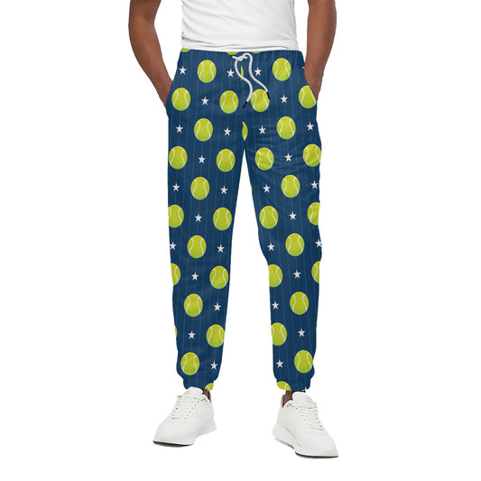 Tennis Sport Pattern Print Cotton Pants
