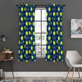 Tennis Sport Pattern Print Grommet Curtain Panels