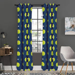 Tennis Sport Pattern Print Curtain
