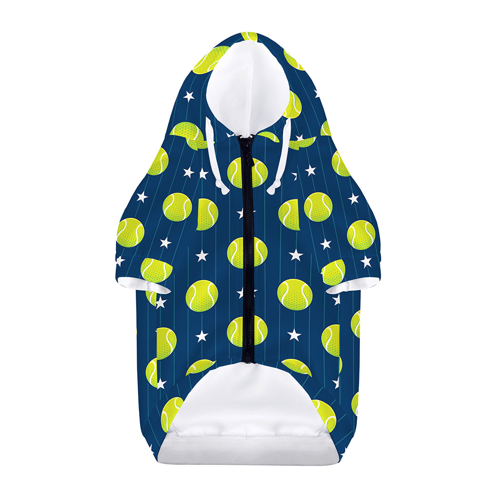 Tennis Sport Pattern Print Dog Zip Up Hoodie