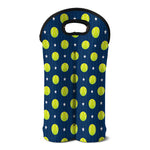 Tennis Sport Pattern Print Double Neoprene Wine Tote