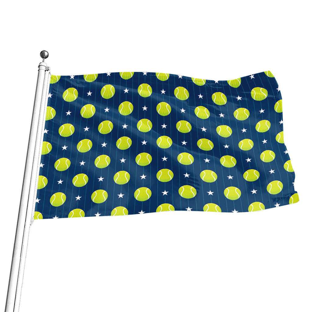 Tennis Sport Pattern Print Flag
