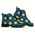 Tennis Sport Pattern Print Flat Ankle Boots