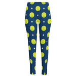Tennis Sport Pattern Print High-Waisted Pocket Leggings