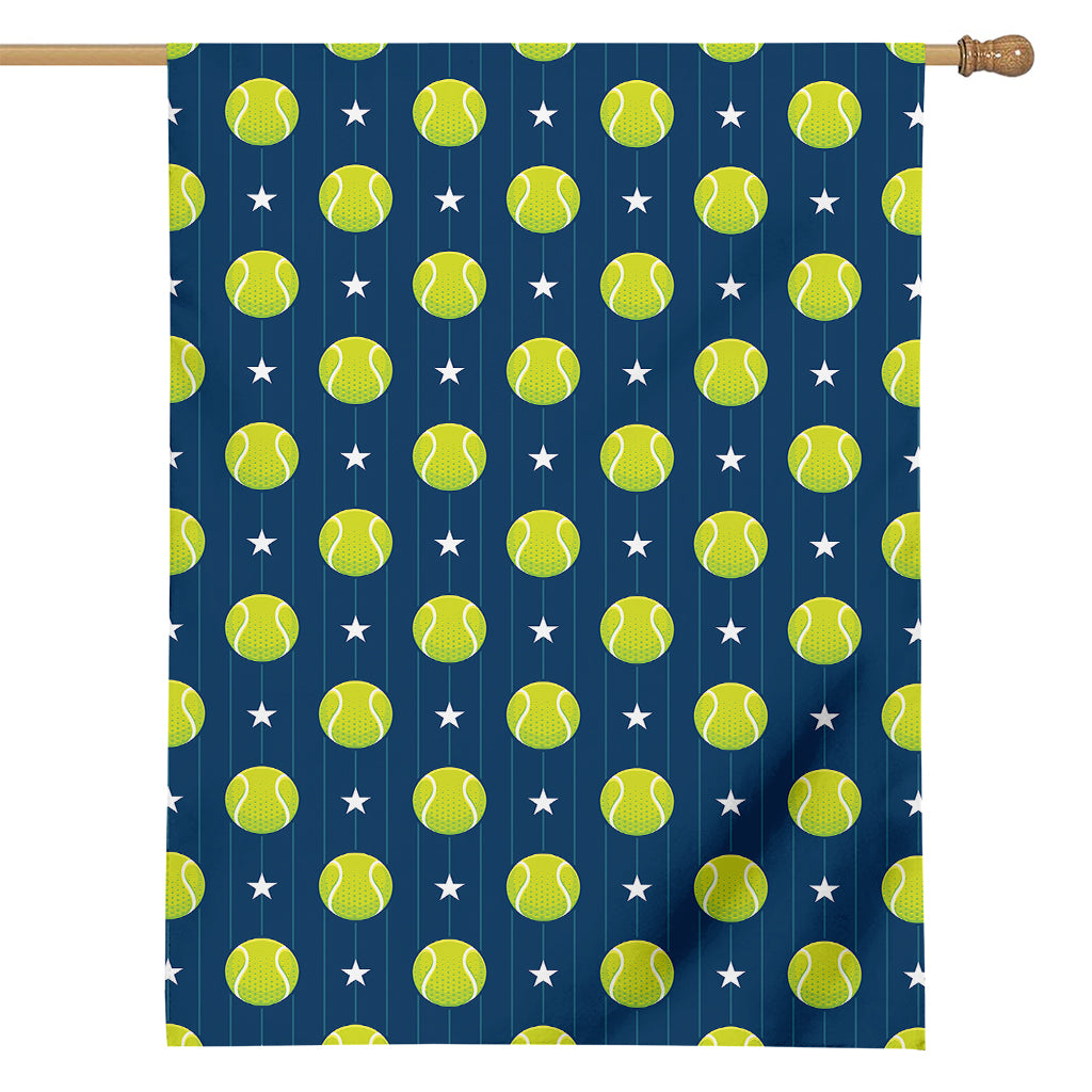 Tennis Sport Pattern Print House Flag