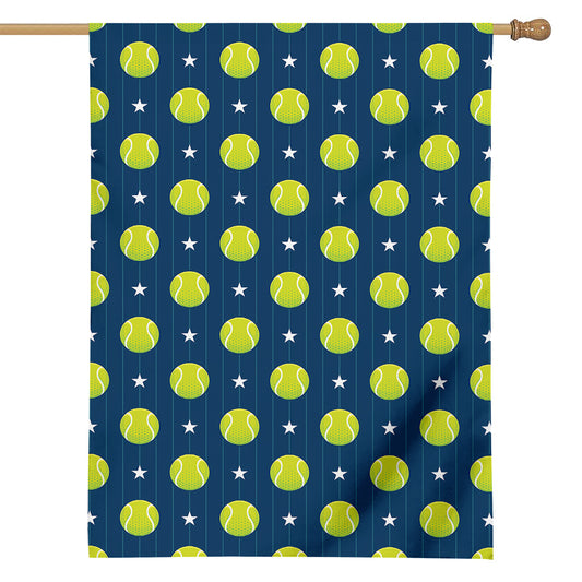 Tennis Sport Pattern Print House Flag