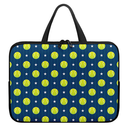 Tennis Sport Pattern Print Laptop Sleeve With Handle