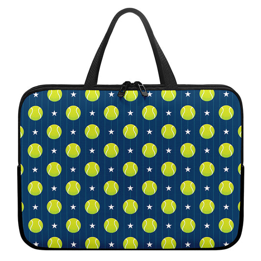 Tennis Sport Pattern Print Laptop Sleeve With Handle