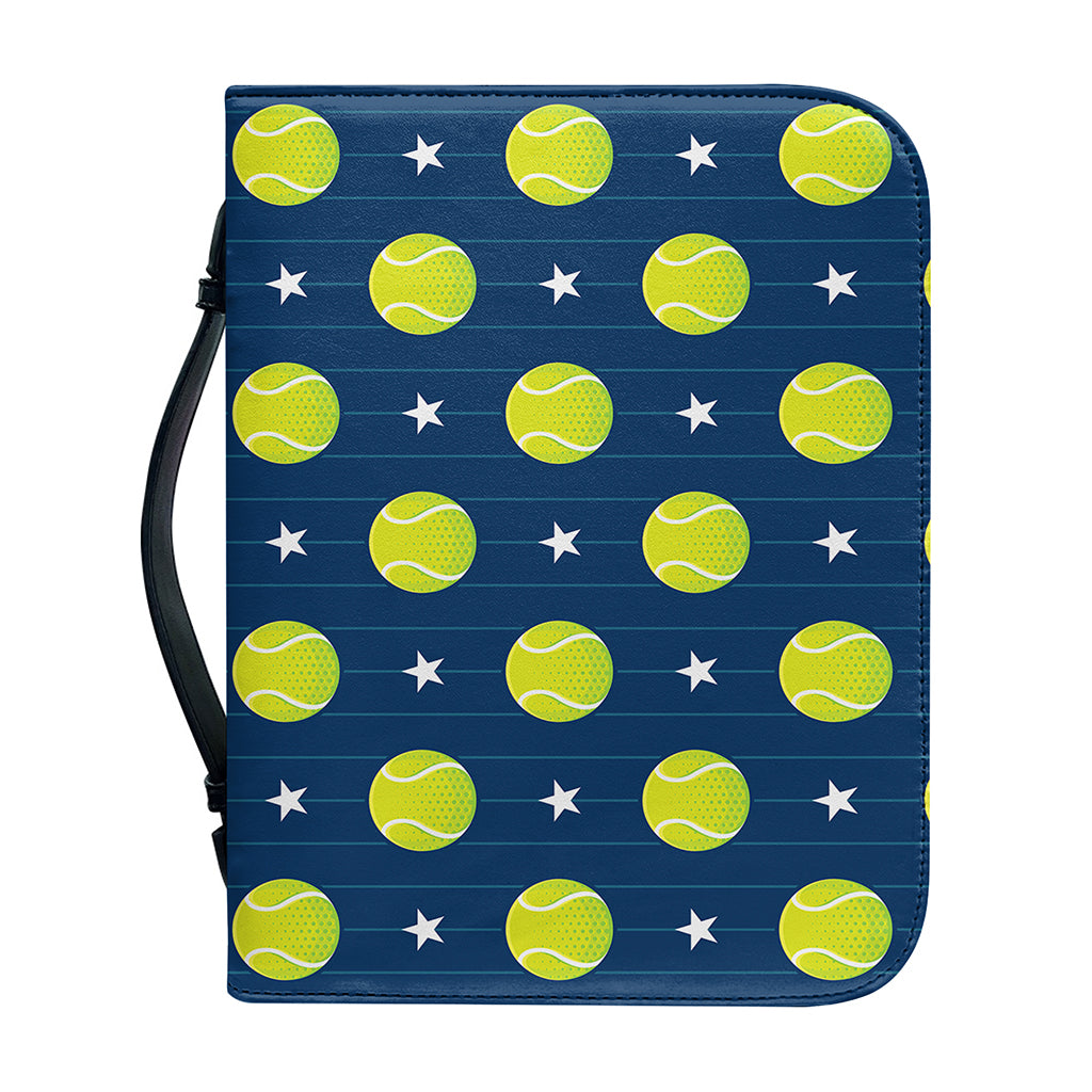 Tennis Sport Pattern Print Leather Bible Cover