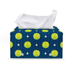Tennis Sport Pattern Print Leather Tissue Box Cover