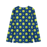 Tennis Sport Pattern Print Long Sleeve Short Coat