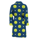 Tennis Sport Pattern Print Men's Bathrobe