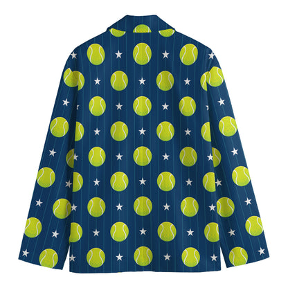 Tennis Sport Pattern Print Men's Blazer