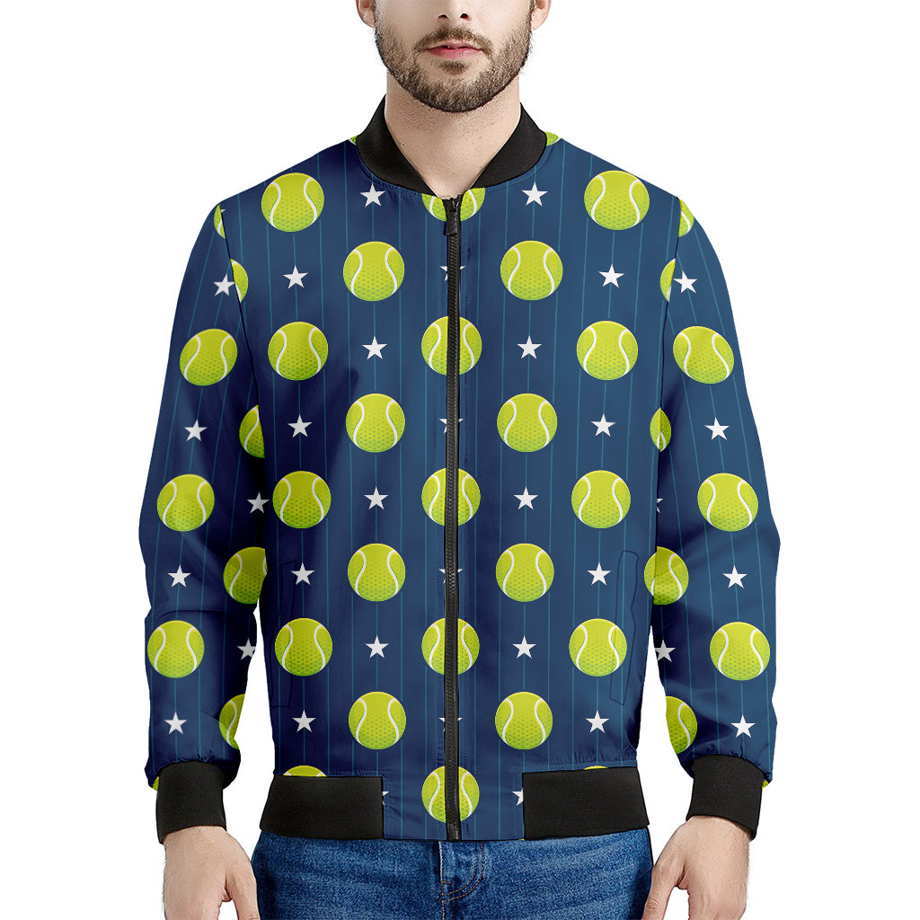 Tennis Sport Pattern Print Men's Bomber Jacket