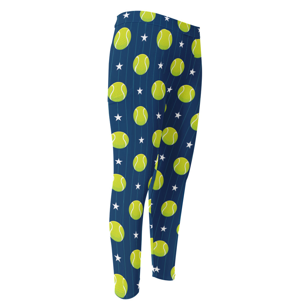Tennis Sport Pattern Print Men's Compression Pants