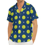 Tennis Sport Pattern Print Men's Deep V-Neck Shirt