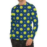 Tennis Sport Pattern Print Men's Long Sleeve Rash Guard