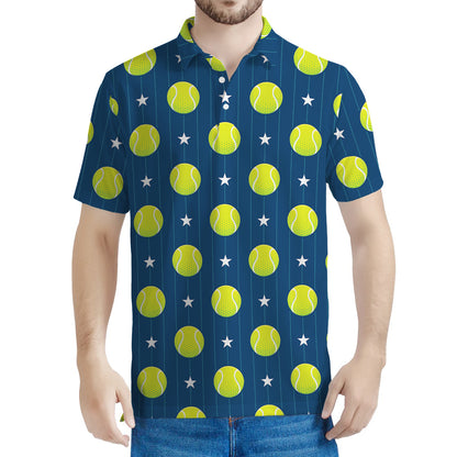 Tennis Sport Pattern Print Men's Polo Shirt