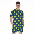 Tennis Sport Pattern Print Men's Romper