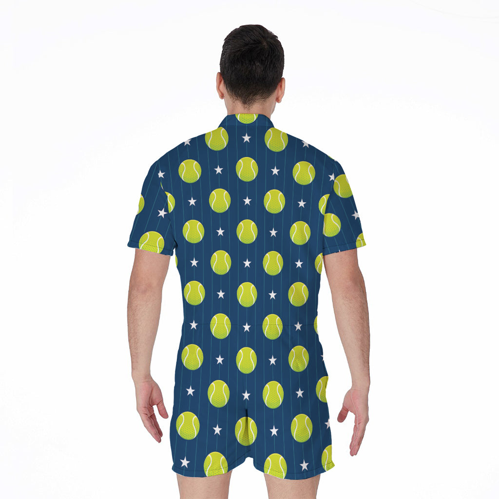 Tennis Sport Pattern Print Men's Rompers