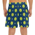 Tennis Sport Pattern Print Men's Split Running Shorts