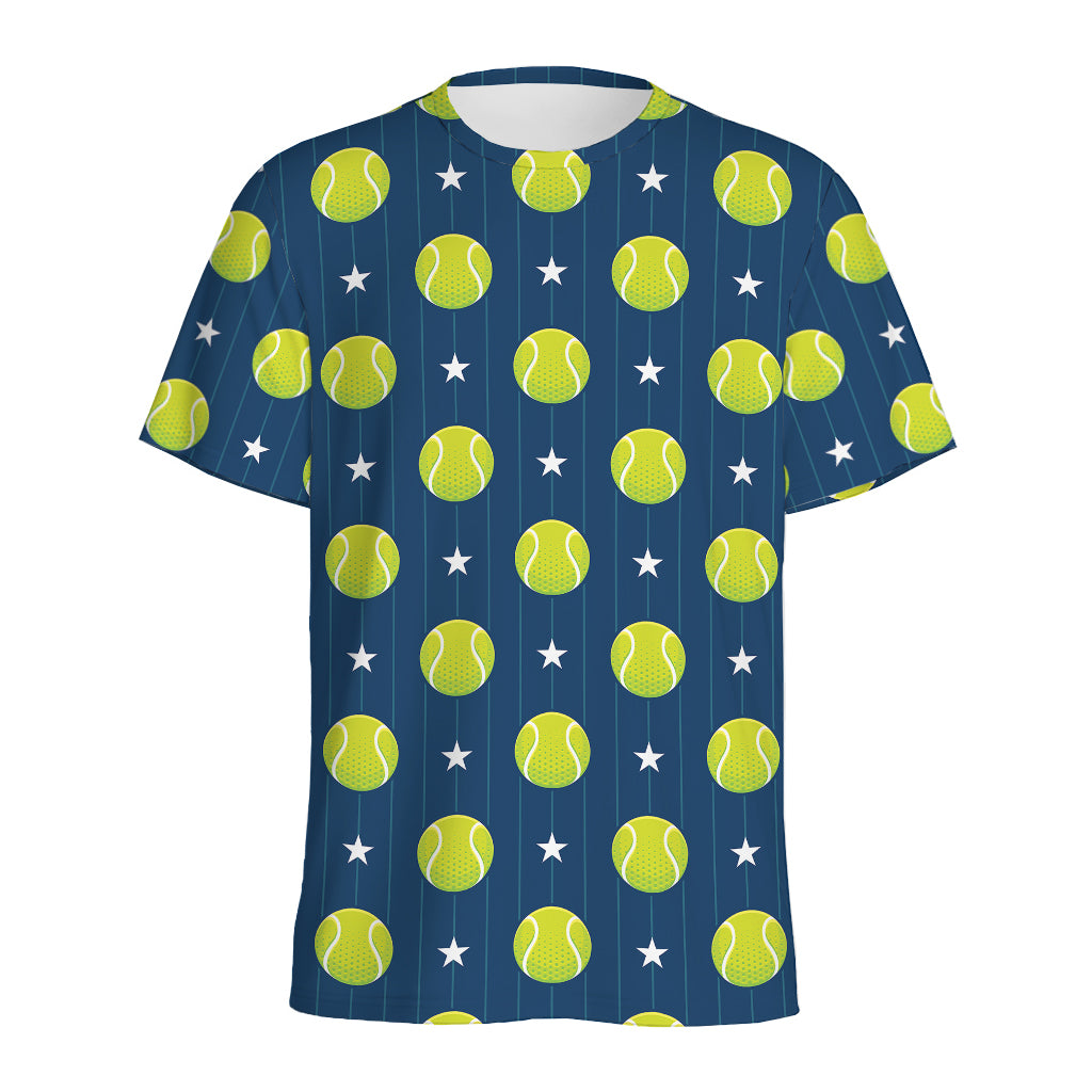 Tennis Sport Pattern Print Men's Sports T-Shirt