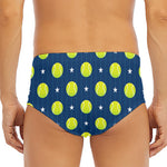 Tennis Sport Pattern Print Men's Triangle Swim Briefs