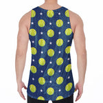 Tennis Sport Pattern Print Men's Velvet Tank Top