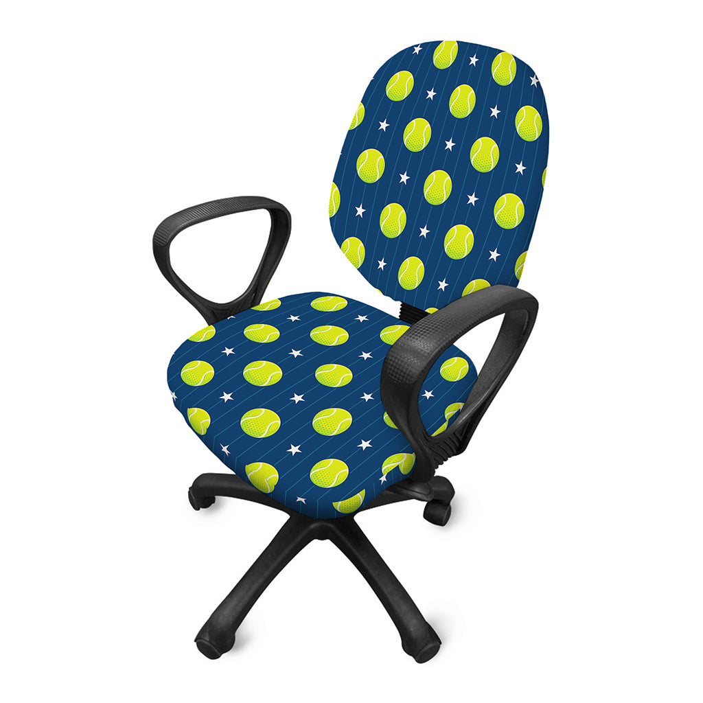 Tennis Sport Pattern Print Office Chair Cover