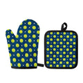 Tennis Sport Pattern Print Oven Mitt And Pot Holder Set