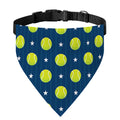 Tennis Sport Pattern Print Over The Collar Dog Bandana