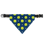 Tennis Sport Pattern Print Over The Collar Dog Bandana