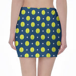 Tennis Sport Pattern Print Pencil Mini Skirt