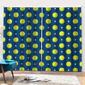 Tennis Sport Pattern Print Pencil Pleat Curtains