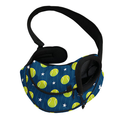 Tennis Sport Pattern Print Pet Sling Carrier