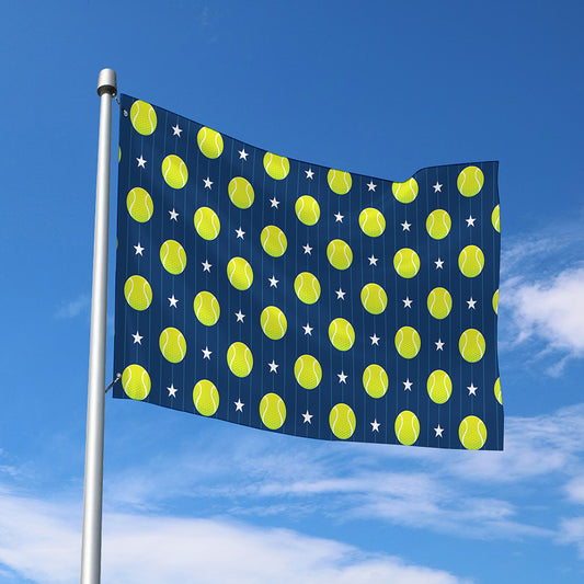 Tennis Sport Pattern Print Polyester Flag