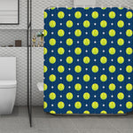 Tennis Sport Pattern Print Polyester Shower Curtain