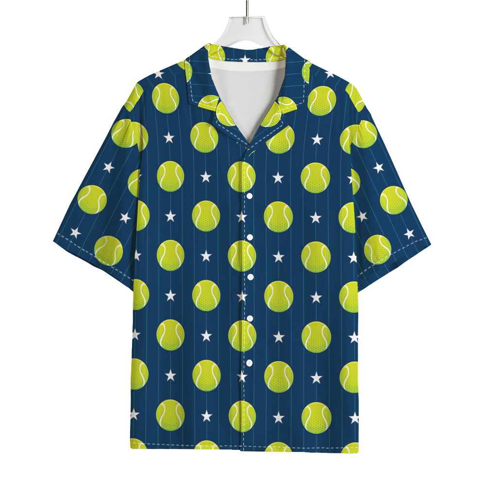 Tennis Sport Pattern Print Rayon Hawaiian Shirt