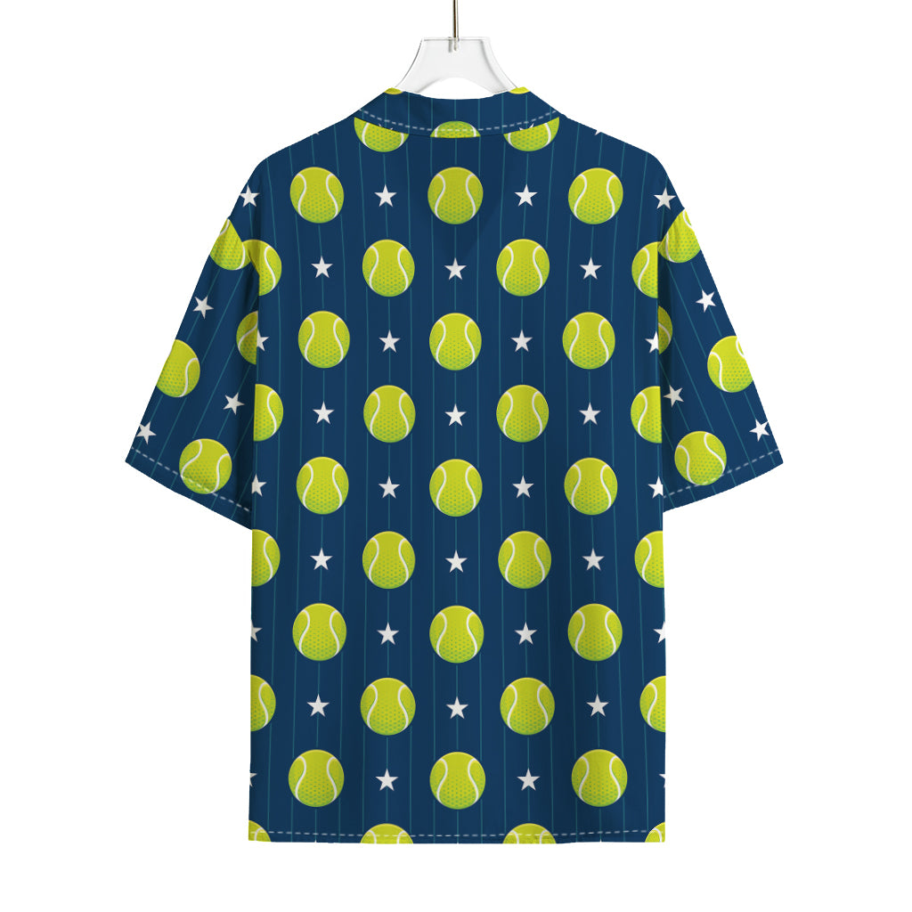 Tennis Sport Pattern Print Rayon Hawaiian Shirt
