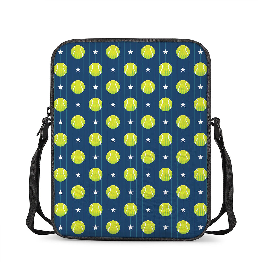 Tennis Sport Pattern Print Rectangular Crossbody Bag