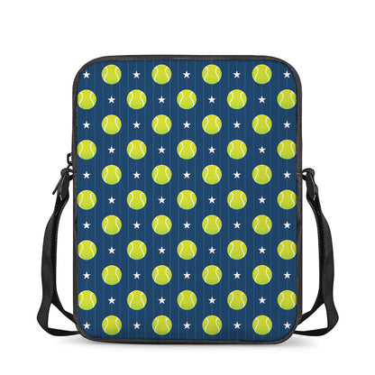 Tennis Sport Pattern Print Rectangular Crossbody Bag