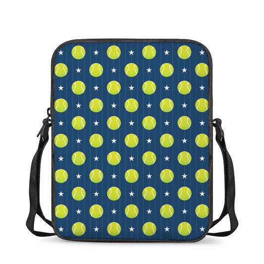 Tennis Sport Pattern Print Rectangular Crossbody Bag