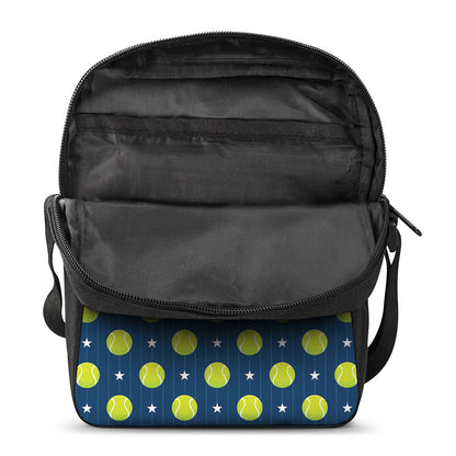 Tennis Sport Pattern Print Rectangular Crossbody Bag