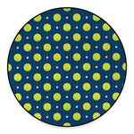 Tennis Sport Pattern Print Round Floor Mat