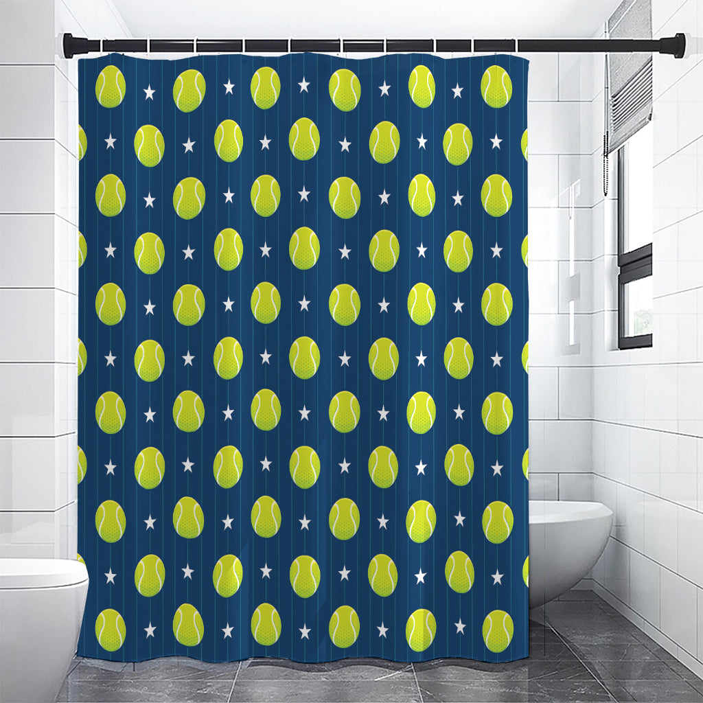 Tennis Sport Pattern Print Shower Curtain