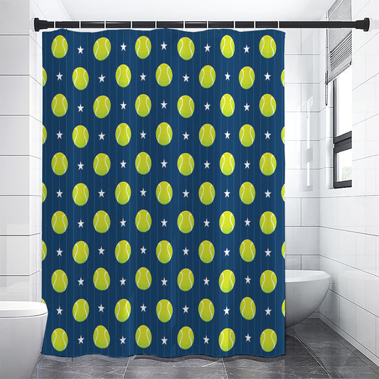 Tennis Sport Pattern Print Shower Curtain