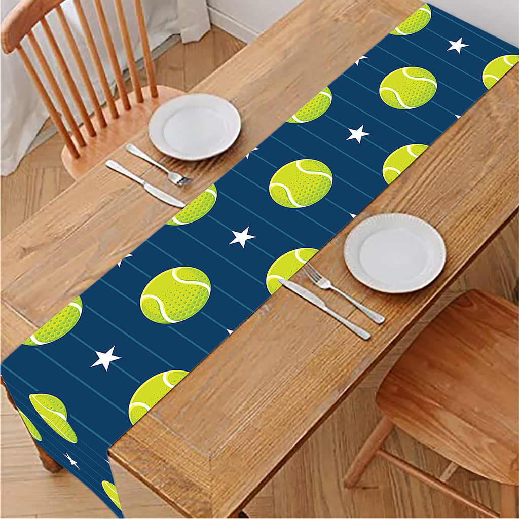 Tennis Sport Pattern Print Table Runner