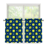 Tennis Sport Pattern Print Tier Curtains